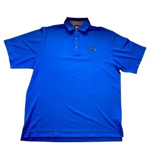 FootJoy Polo Shirt Mens Large Blue Performance Stretch Black Sheep Golf Club
